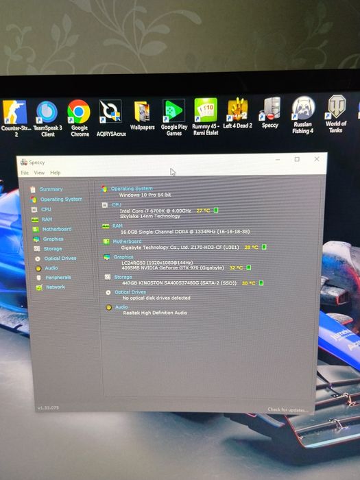 PC Gaming i7 + monitor Samsung 144hz
