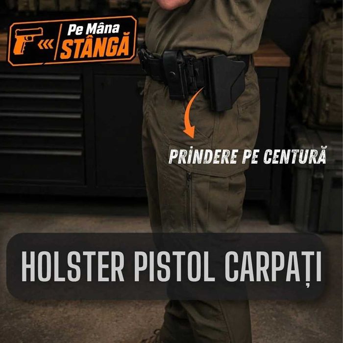 Toc pistol Carpați pentru stângaci – purtare pe mâna stângă