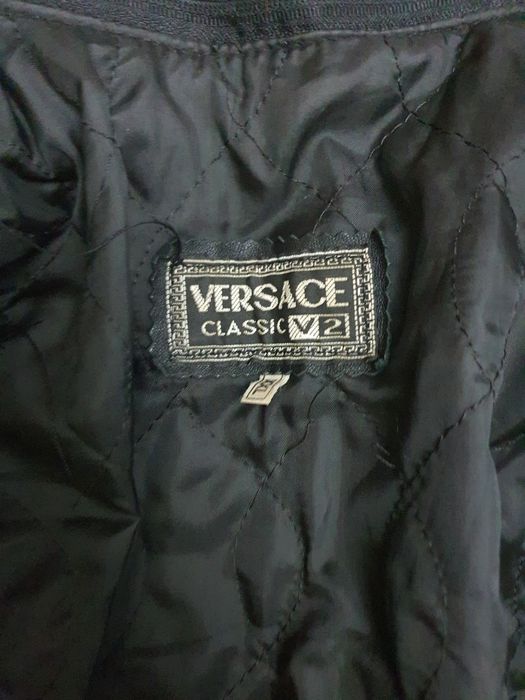 Geaca de piele lunga Versace