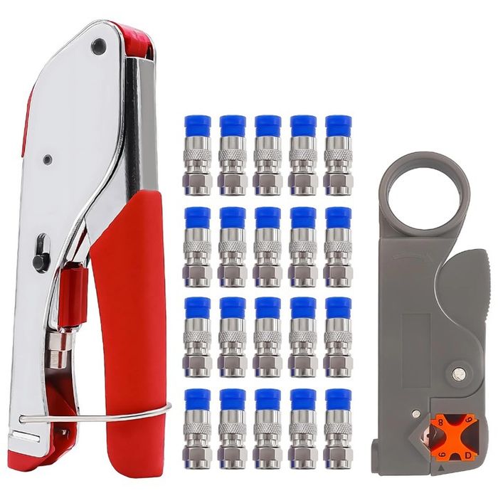 Комплект инструменти за коаксиален кабел,Latauar, Многоцветен