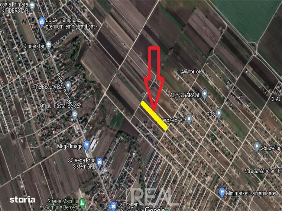 Loturi de vanzare 470 mp comuna Berceni - drum asfaltat, utilitati