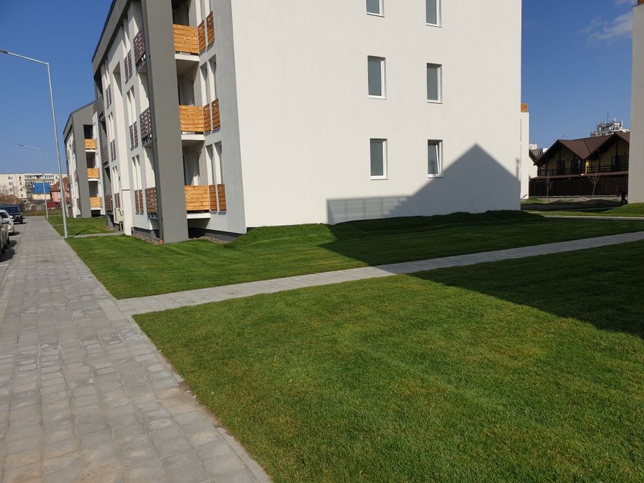 Intretinere parcuri fotovoltaice, tuns iarba in livezi, curățat teren