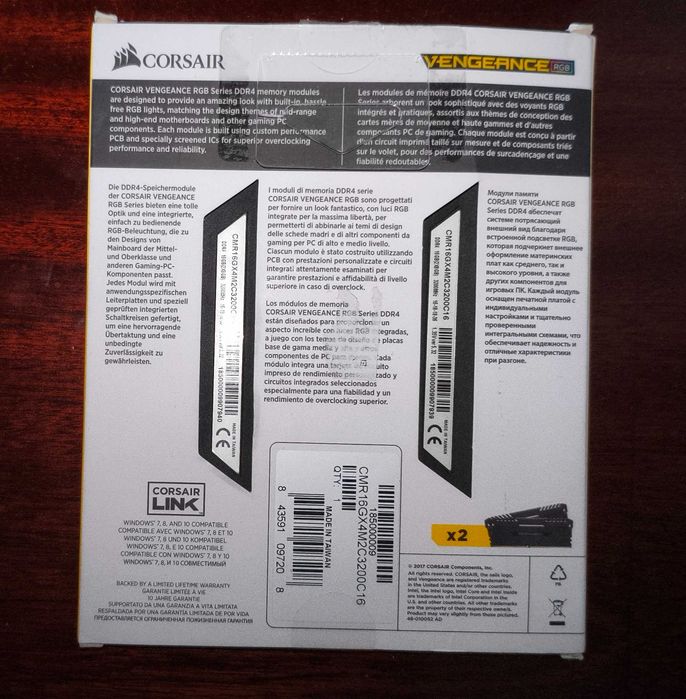 Corsair Vengeance RGB DDR4 16GB(2x8GB)3200MHz