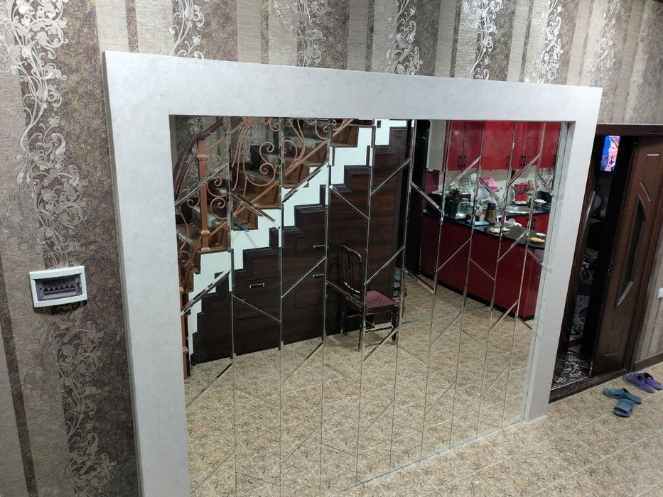 Oyna koyish, Zerkalo mazayka,  Резка и установка стекла