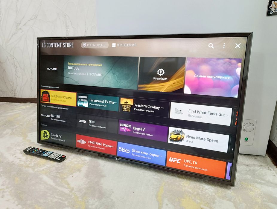 ТЕЛЕВИЗОР LG Wi-fi 108см с интернетом.