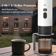 Безжична преносима кафемашина  3 в 1, 20 бара, Съвместима  Nespresso, Dolce Gusto, Мляно кафе
