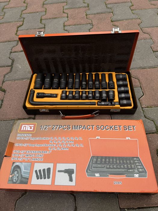 Trusa scule unelte chei tubulare impact 27piese 1/2 8-24mm