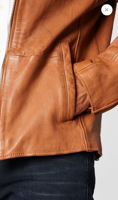 Geaca piele maro