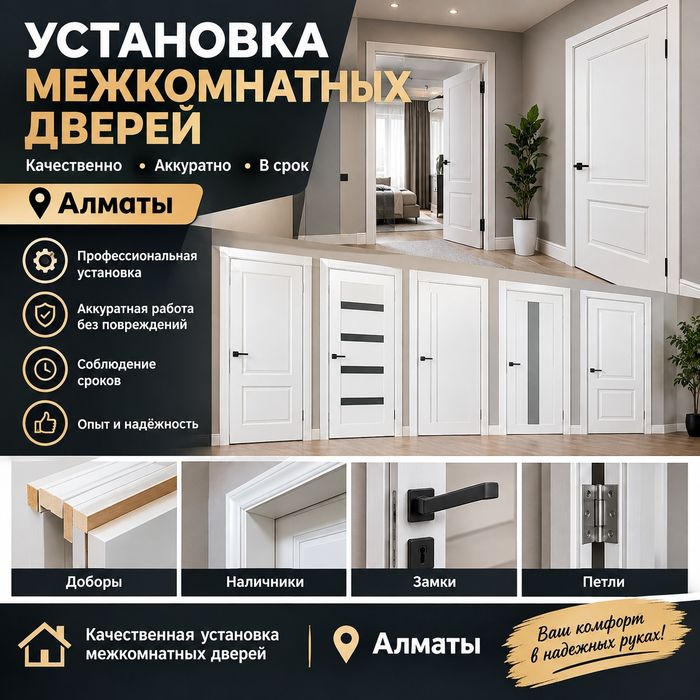 Установка межкомнатных дверей