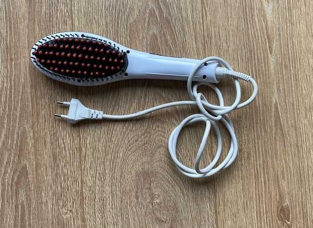 Perie electrică pentru îndreptat părul, Fast Hair Straightener, afișaj LCD