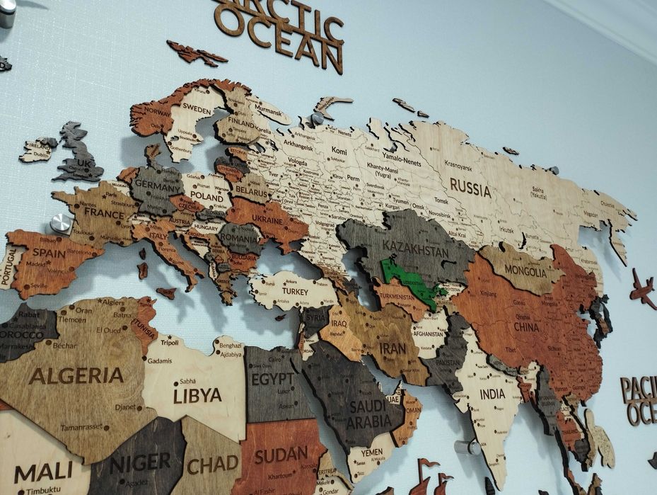 3d karta, 3d karta mira, 3д карта мира, 3D Yog‘och Dunyo Xaritalari