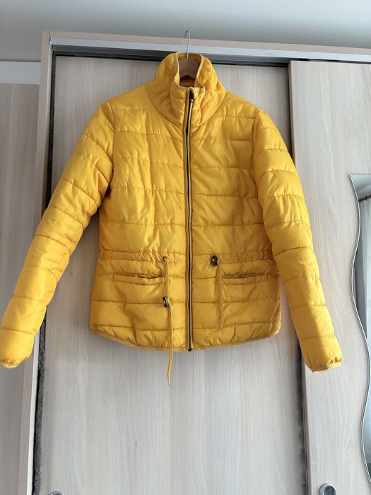 Geaca  de primavara dama,galben mustar,marimea M