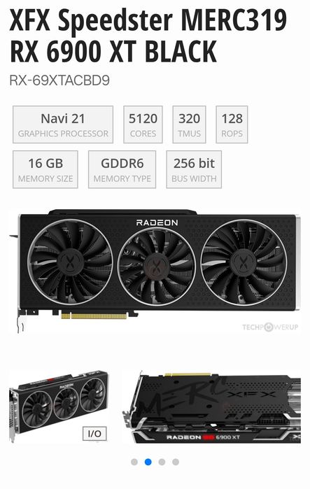 Vand / schimb XFX Merc 319 RX 6900XT 16gb/256biti, cutie, sigiliu, imp