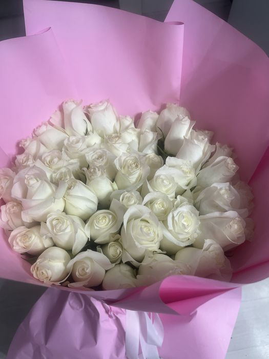 Продам белые розы 51 штук