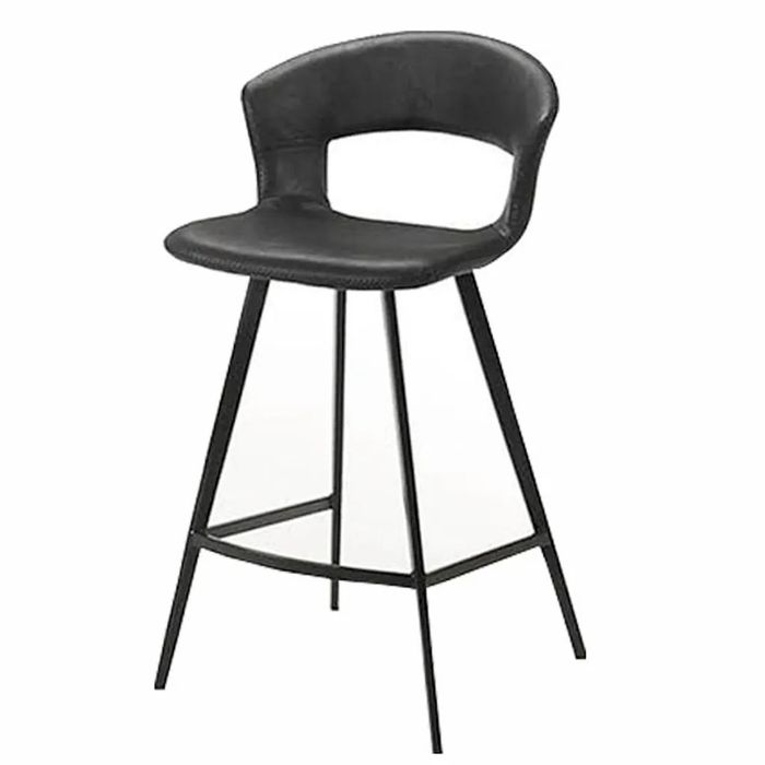 Scaun de bar în stil retro, cu spătar deschis, din piele PU