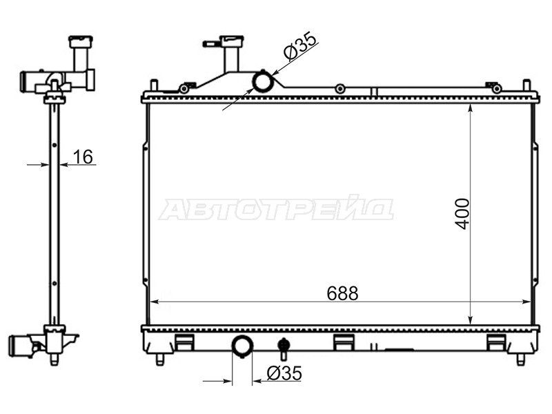 Радиатор Mitsubishi Outlander