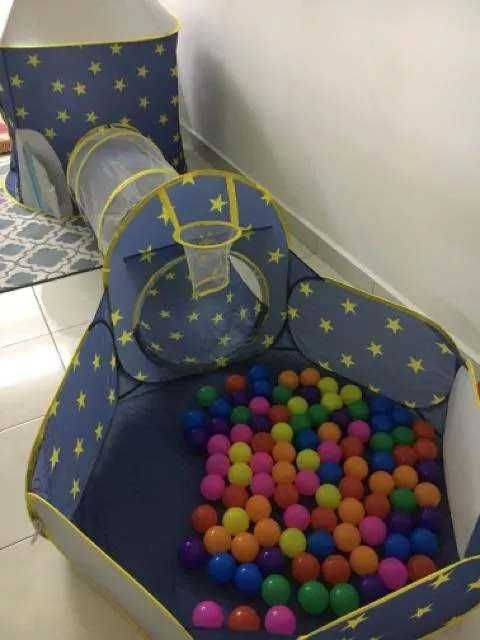 Палатка с тунел и басейн +  топки за игра