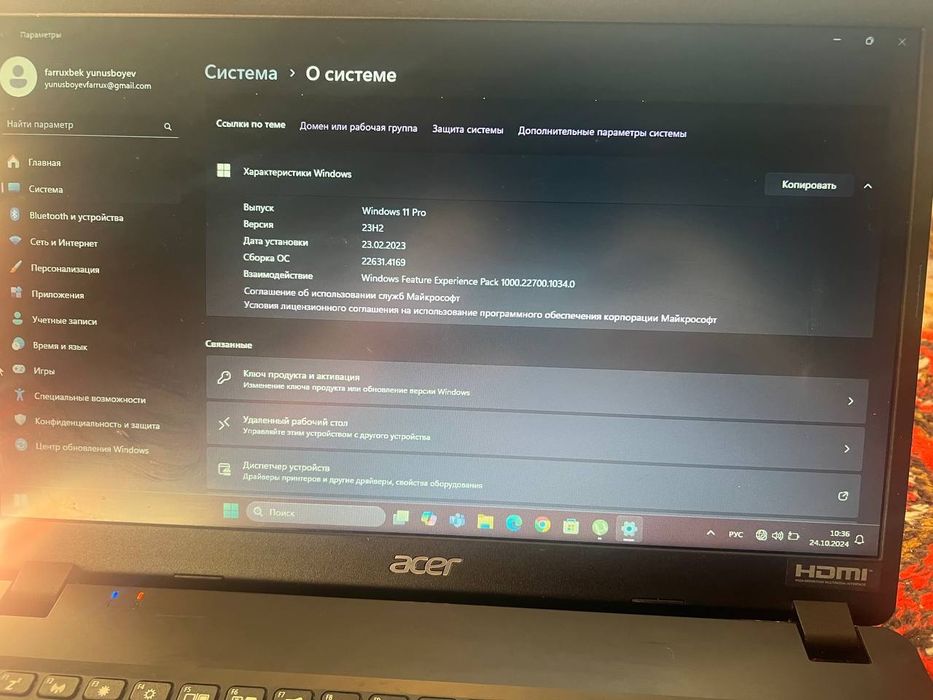 Notebook acer garantiya