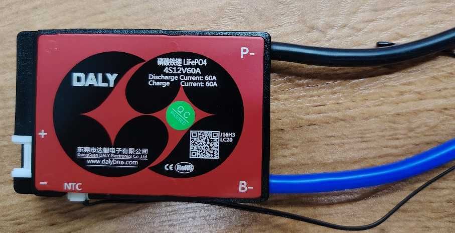 BMS плата 4S DALY 40/60A LiFePo4, оригинал (модель J16H3) — Новая/Янги