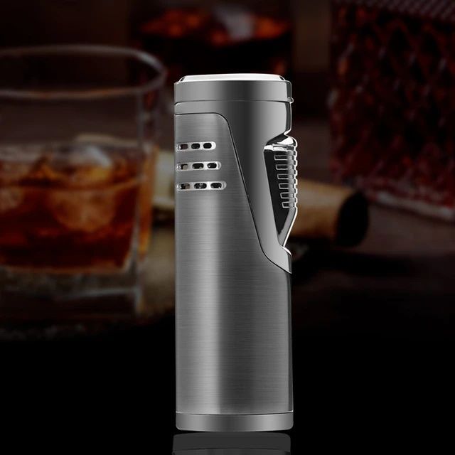 Луксозна метална запалка за пури с двоен джет" Jobon" ( 5 цвята)