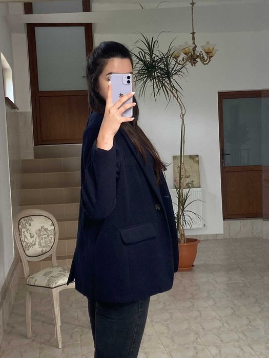 Sacou Coast NEPURTAT (marimea M) bleumarin, din stofa