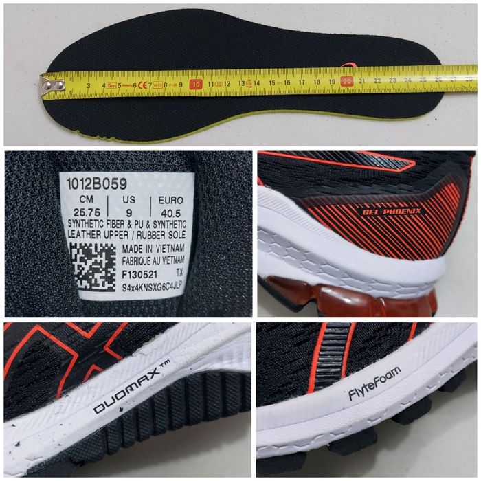 Pantofi noi sport alergare Asics GEL-PHOENIX Duomax negru-rosu 40, 5