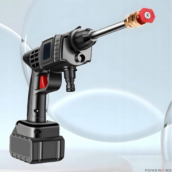 Pistol de spalat cu presiune, pe acumulator, furtun 5m, Kraft