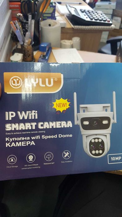 IP камера с двойна леща 10 zoom зум WiFi iCSee безжична 10MP