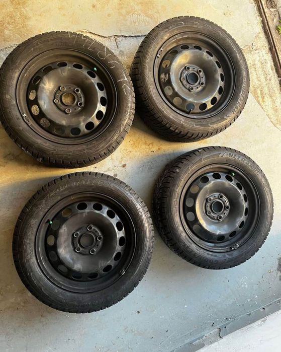 Jante cu anvelope de iarna 205 55 16 goodyear 5x112