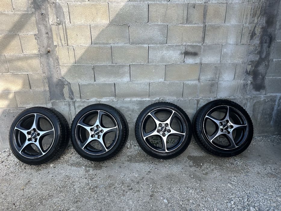 Продавам алуминиеви джанти с гуми размер 205/50/17 5х112 8Jx17H2 ET48