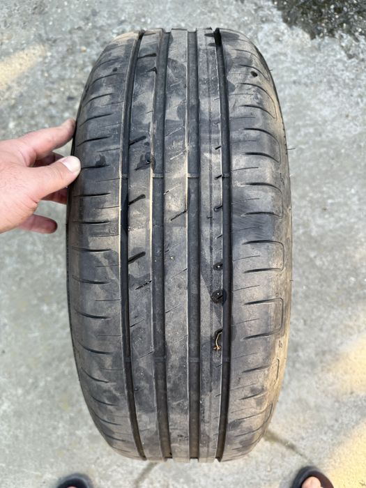 Jante Audi R16 5x112 cu anvelope de vara 205 60 16 Goodyear (sau schimb cu jante de VW 57.1)