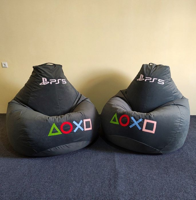 Бескаркасное кресло. Кресло мешок. Бинбэг Бинбег. PlayStation