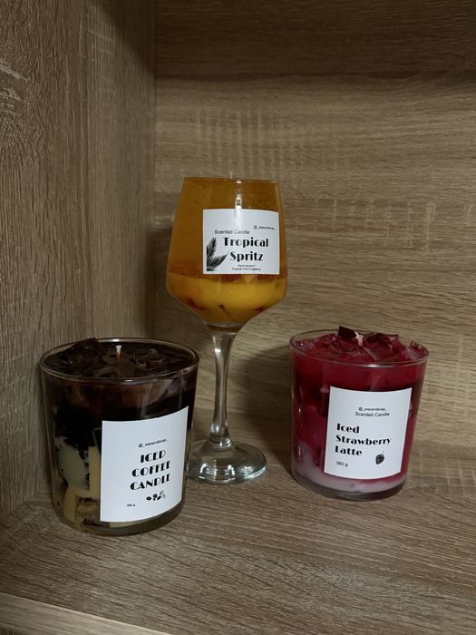 Lumânări parfumate făcute manual