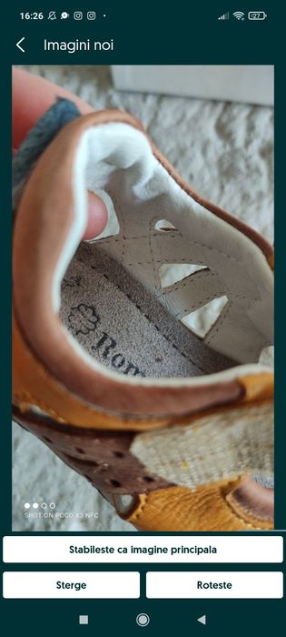 Sandale din piele naturala, masura 24