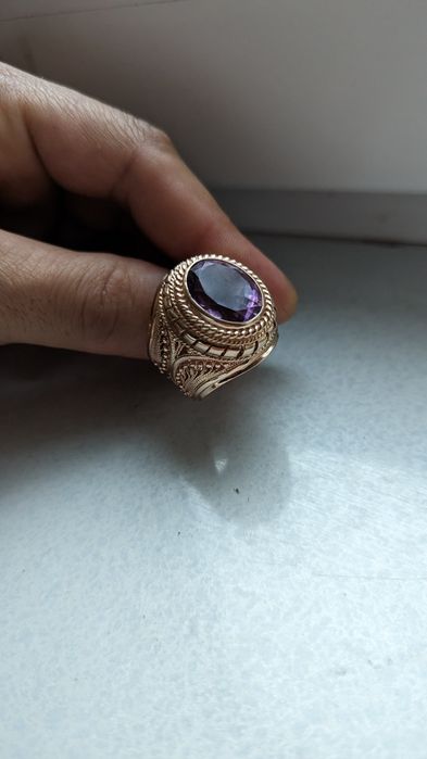 Перстень золотой,585пробы,22.5размер