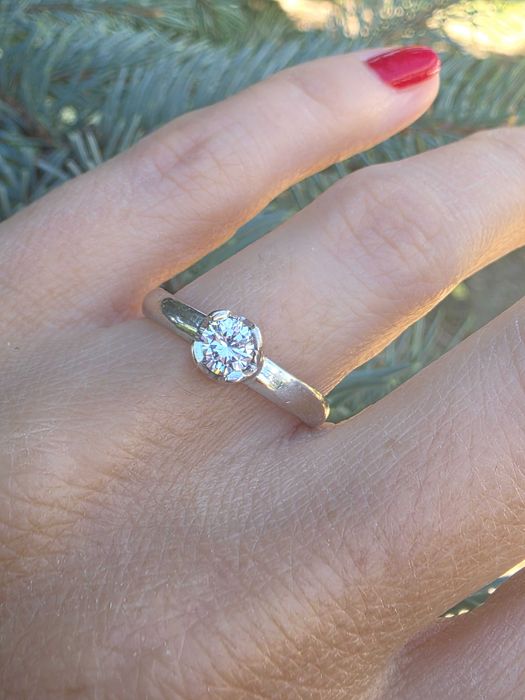 Inel Aur 18 kt Diamant natural 0.5 ct