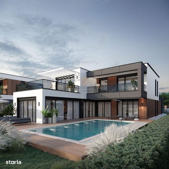 Vila exclusivista cu piscina si ponton pe malul Lacului Snagov