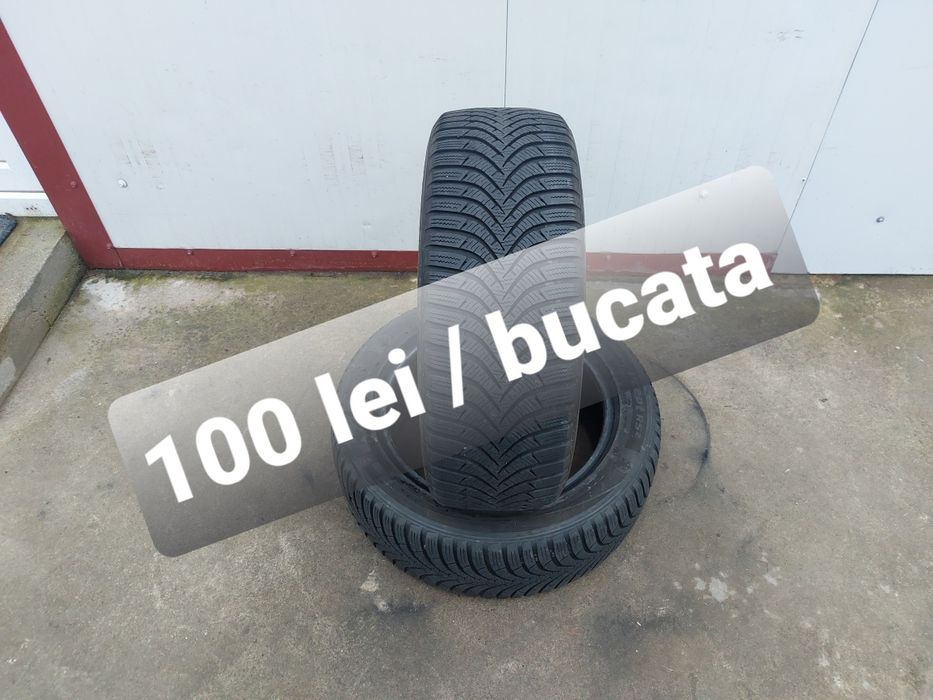 100 lei bucata! Doua anvelope M+S/IARNA 195 55 16 Hankook