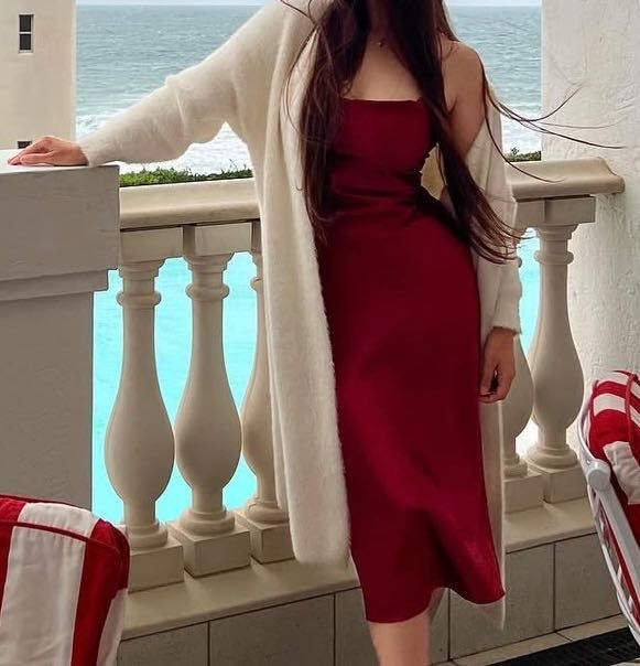 Платье комбинация цвета бургунди