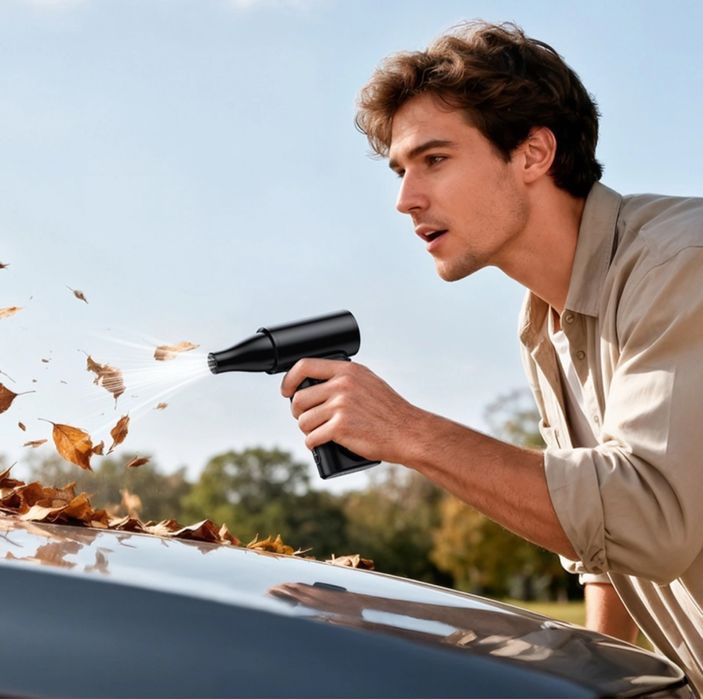 Hoco HX68 Turbo Jet Fan, 130000 RPM, мощный турбо-фен 8000mAh 3насадки