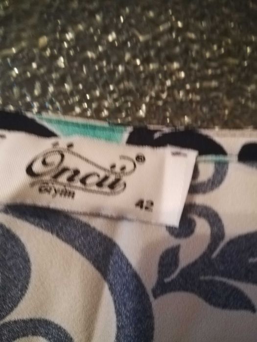 Rochie cu imprimeu de culoare albastra, Marimea 42 (L)