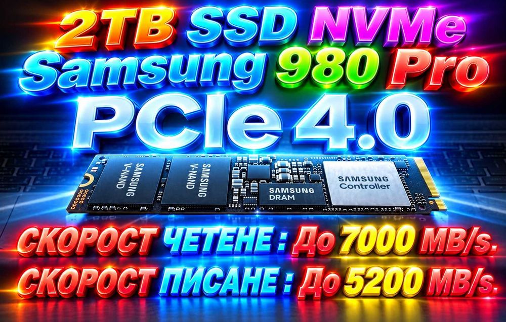 2048GB 2TB OEM Samsung 980 Pro PM9A1 NVMe SSD М2 2280, Read-Write up to 7000-5200 MB/s. disk диск за лаптоп или настолен компютър laptop pc
