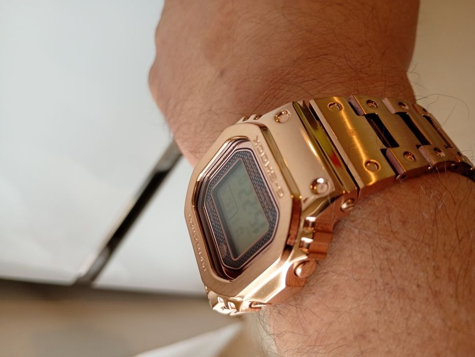Casio G Schock Square Metal Rose Gold