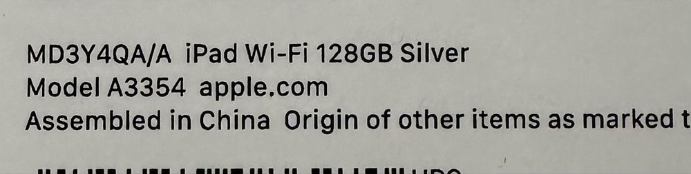 Ipad A16 2025, 128Gb, wifi, Silver