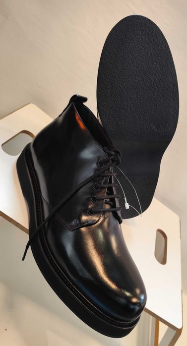 Ghete lace up 45 premium Massimo Dutti NOI piele naturala lucioasa