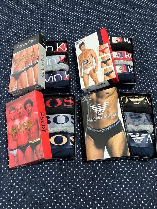 Chiloți bărbați  tommy boss CK Armani 3 la set