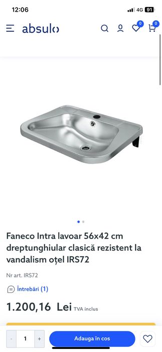 Chiuveta,lavuar de perete inox!