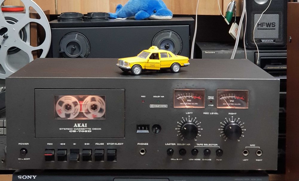 Casetofon Deck Audio Stereo Vintage AKAI CS 705D BLACK (Made in Japan)