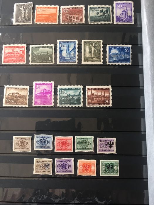Timbre 1944-1946 Colectie completa “Laibach sub ocupatia germana”