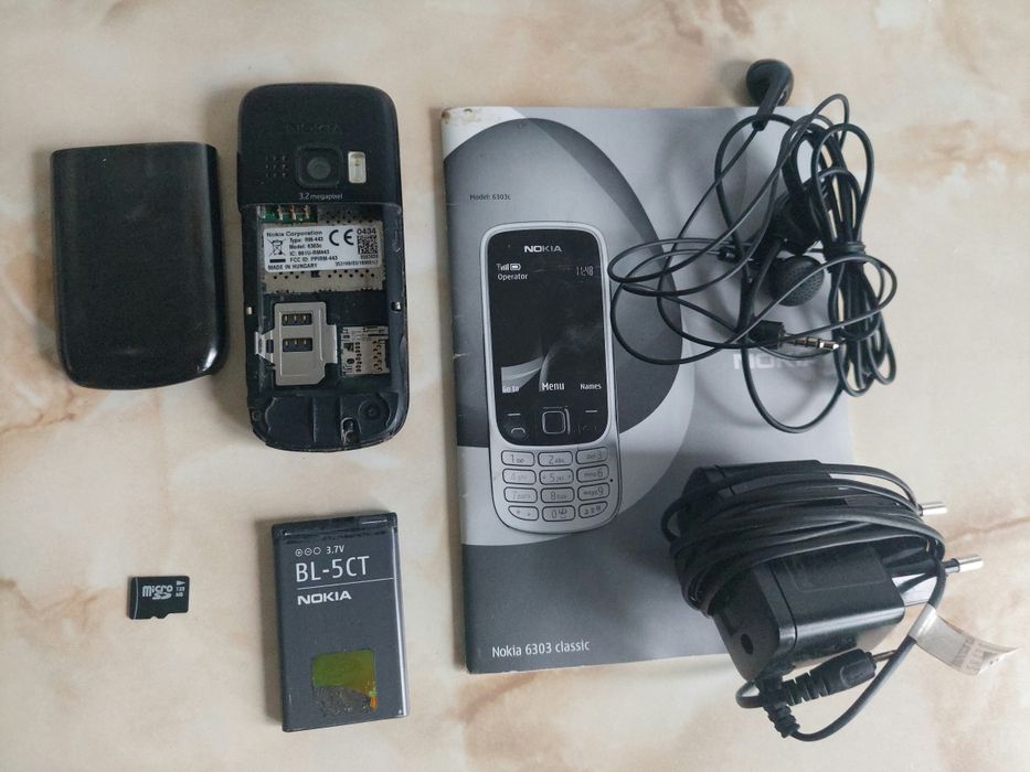 Vând Nokia 6303 Black la cutie FULL BOX [NEcodat] //poze reale